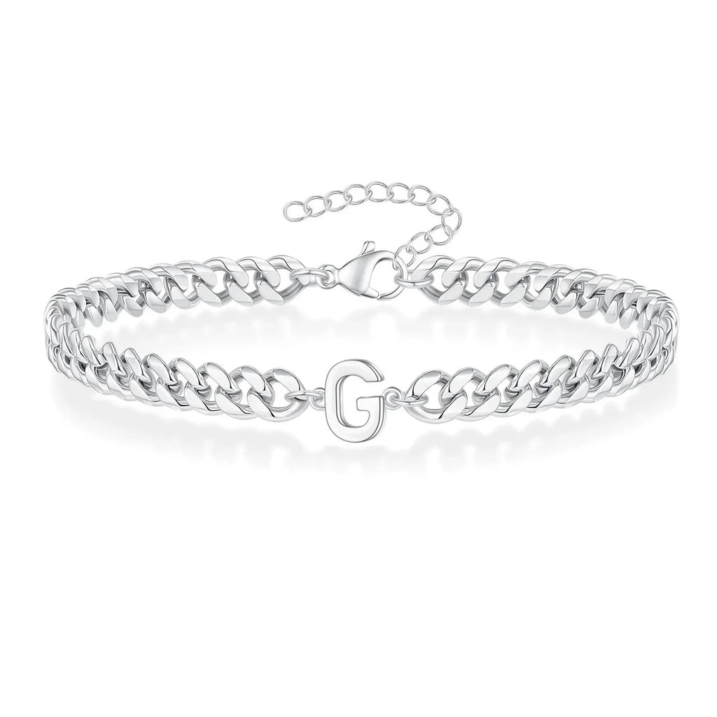 Twisted initial letter bracelet