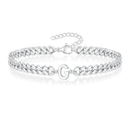 Twisted initial letter bracelet