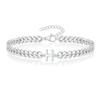 Twisted initial letter bracelet