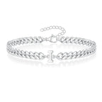 Twisted initial letter bracelet