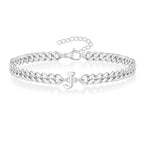 Twisted initial letter bracelet