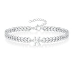 Twisted initial letter bracelet