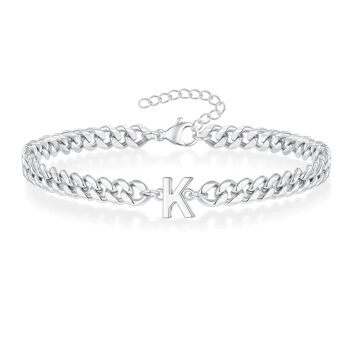 Twisted initial letter bracelet