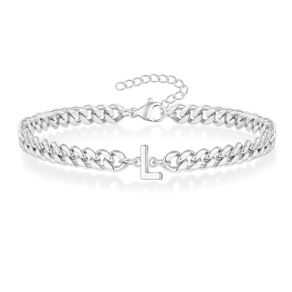 Twisted initial letter bracelet