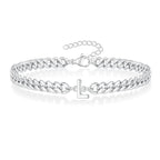 Twisted initial letter bracelet
