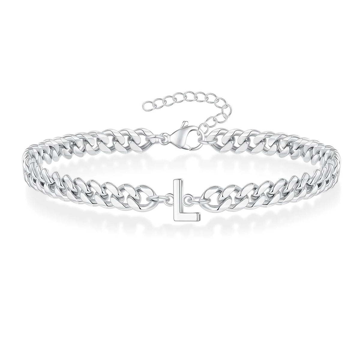 Twisted initial letter bracelet