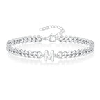 Twisted initial letter bracelet