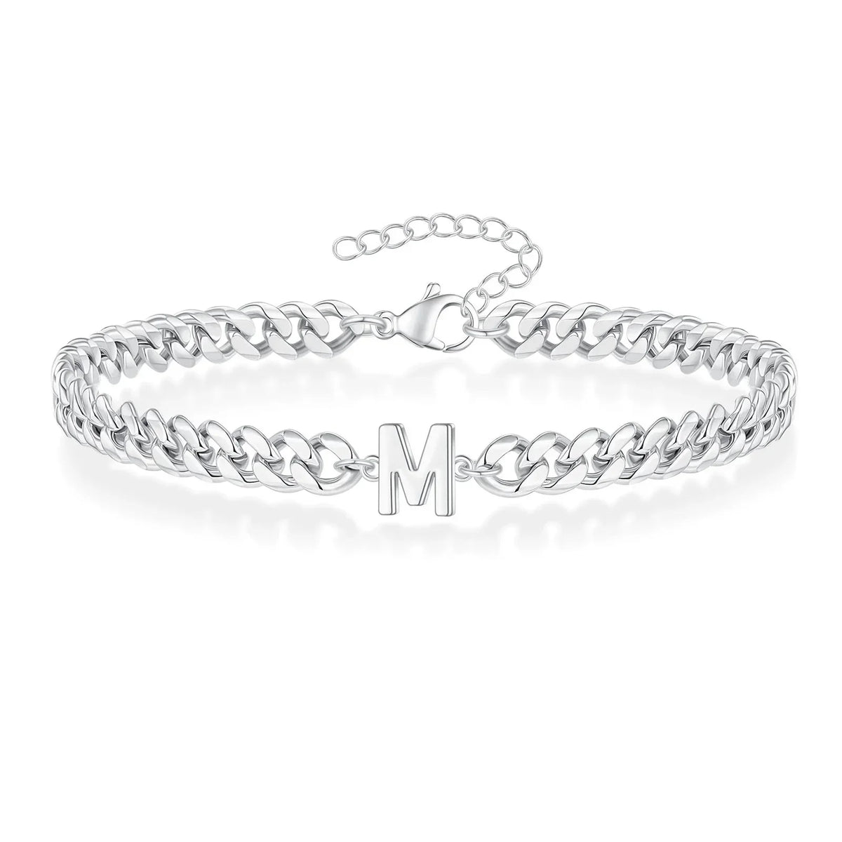 Twisted initial letter bracelet