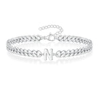 Twisted initial letter bracelet