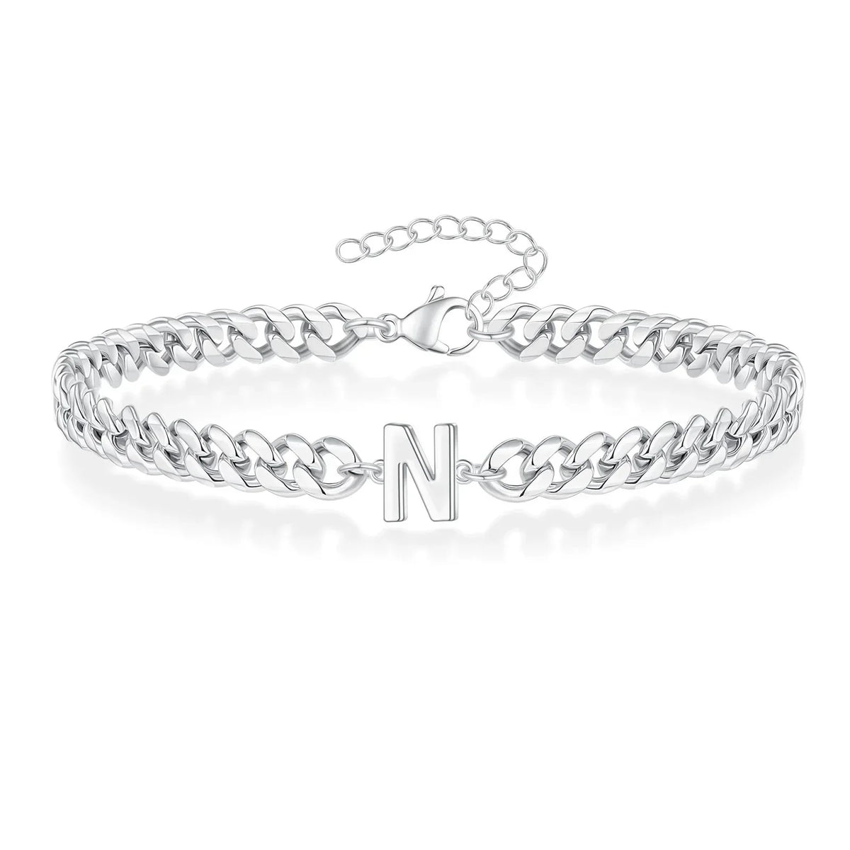 Twisted initial letter bracelet