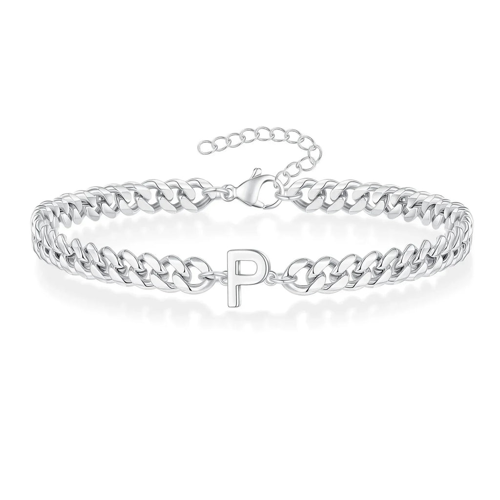 Twisted initial letter bracelet