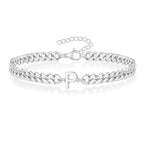 Twisted initial letter bracelet