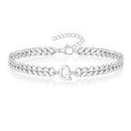 Twisted initial letter bracelet