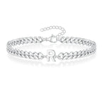 Twisted initial letter bracelet
