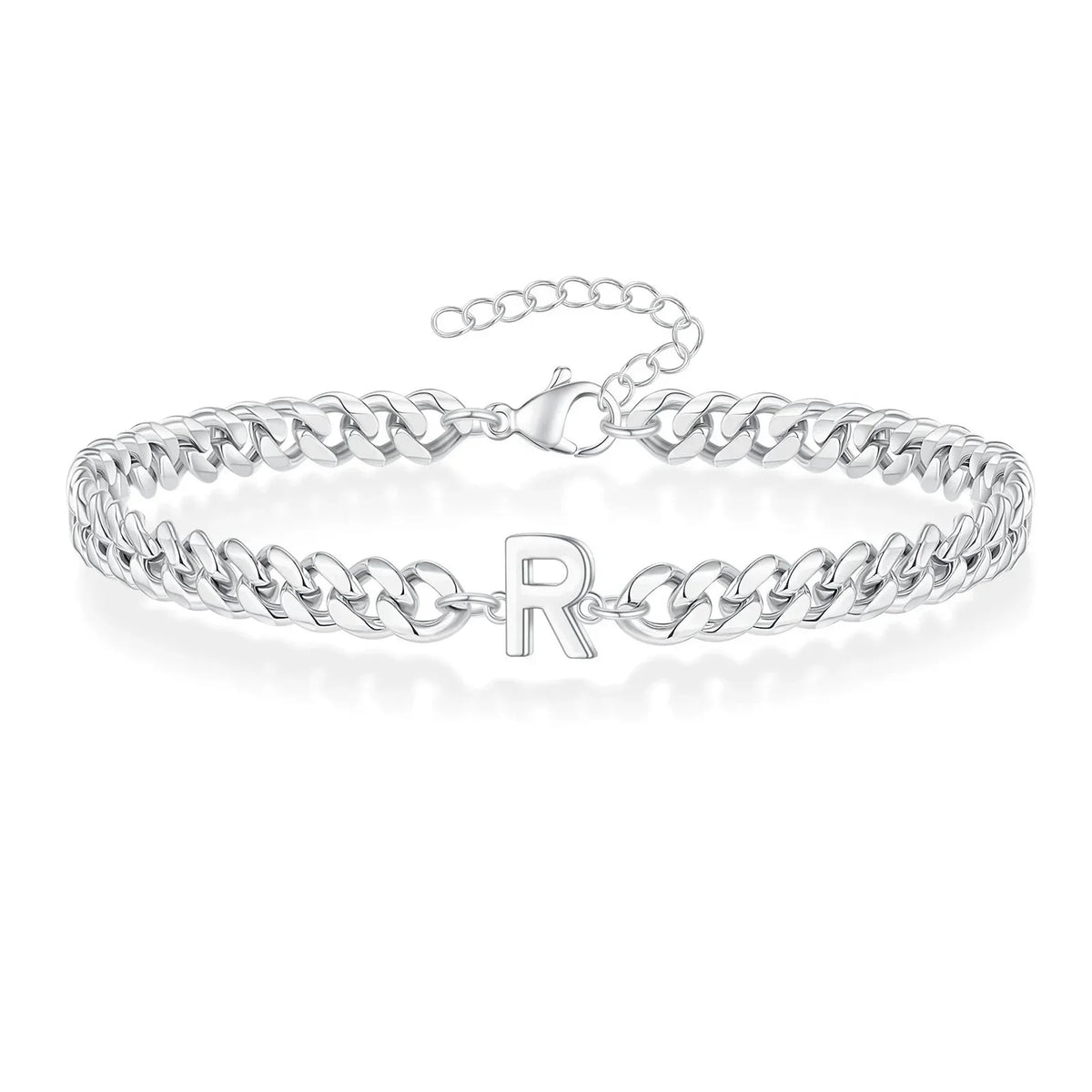 Twisted initial letter bracelet