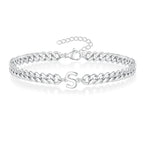 Twisted initial letter bracelet