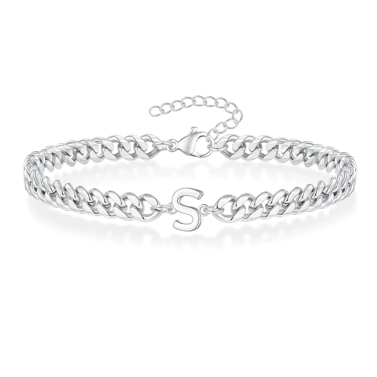 Twisted initial letter bracelet