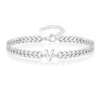 Twisted initial letter bracelet