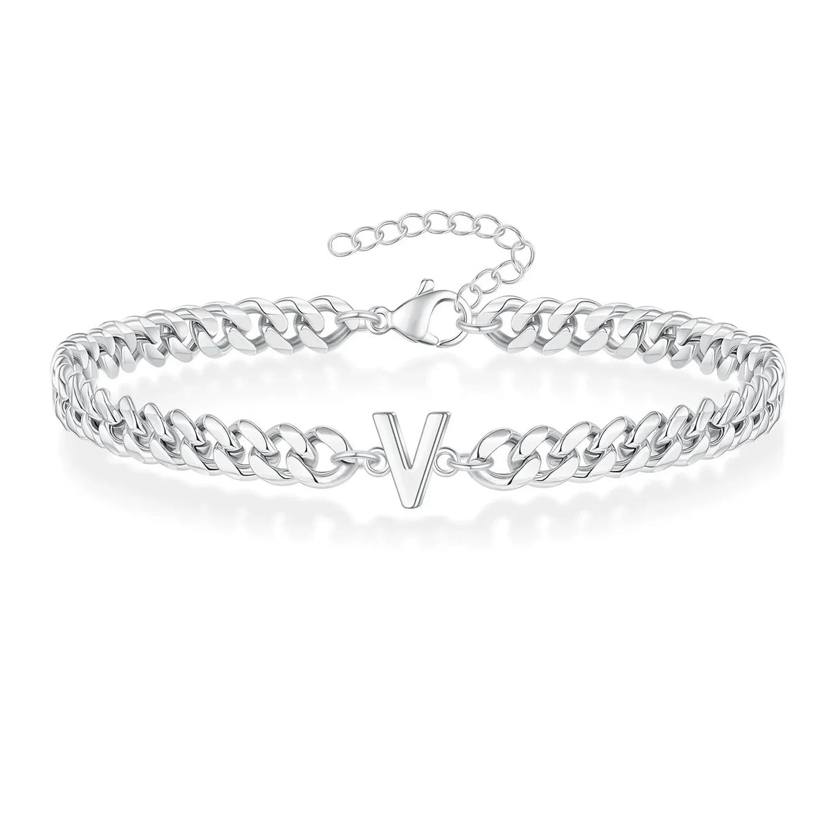 Twisted initial letter bracelet