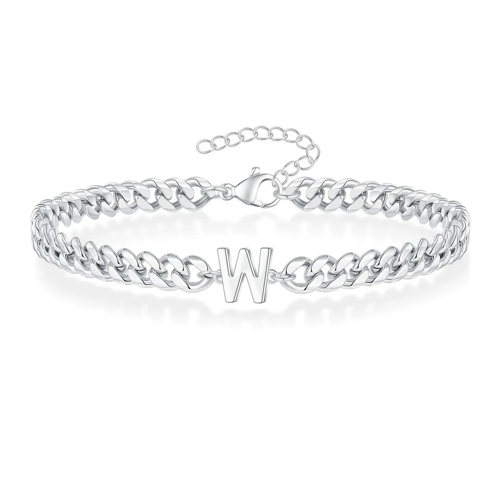 Twisted initial letter bracelet