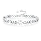 Twisted initial letter bracelet