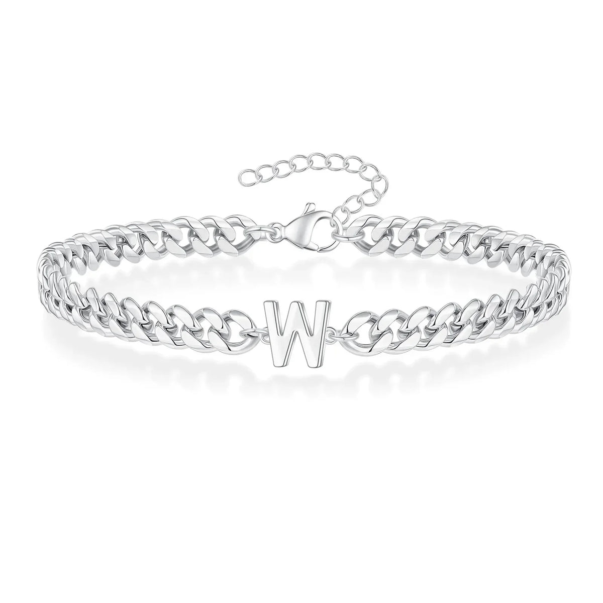 Twisted initial letter bracelet