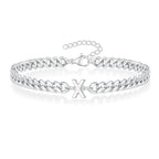 Twisted initial letter bracelet