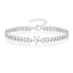 Twisted initial letter bracelet