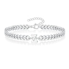 Twisted initial letter bracelet