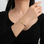 Women's Colored Metatron Cube Bracelet Black