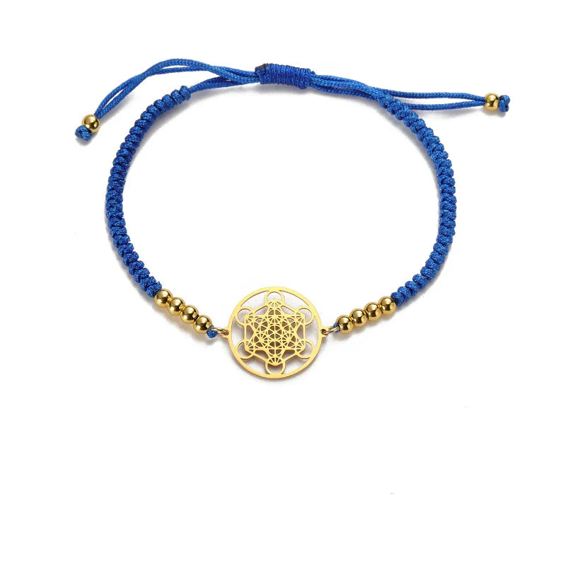 Women's Colored Metatron Cube Bracelet Blue