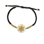Women's Colored Metatron Cube Bracelet Black