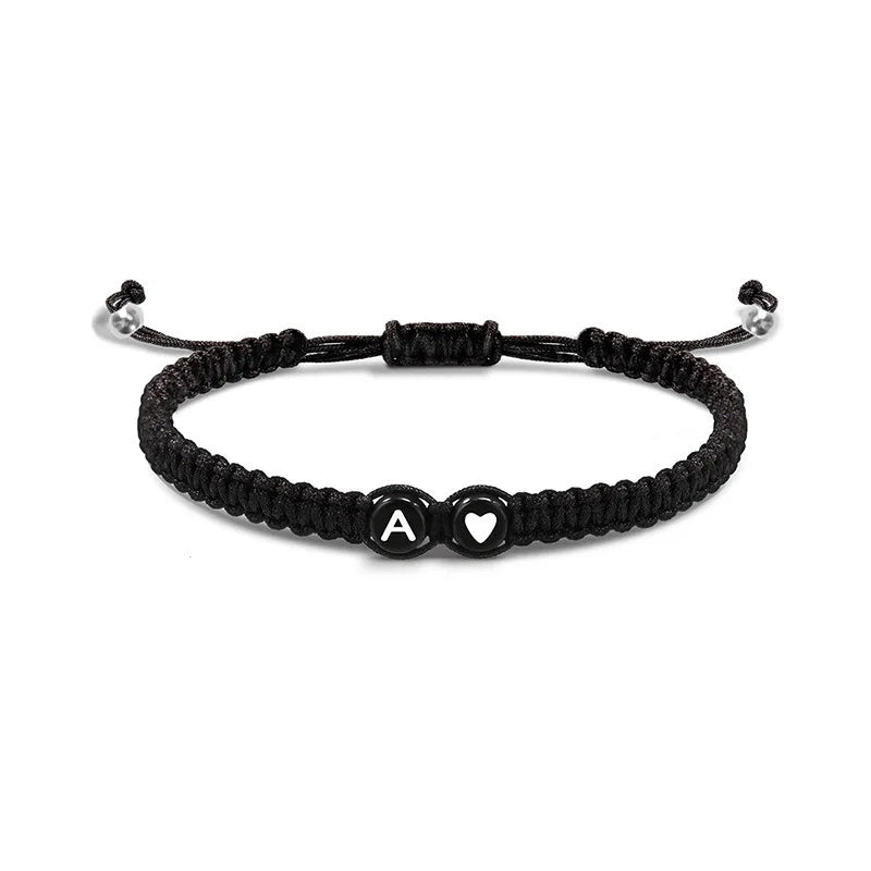 Bracelet tressé initiale a