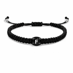 Bracelet tressé initiale f
