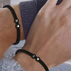 Braided initial letter bracelet