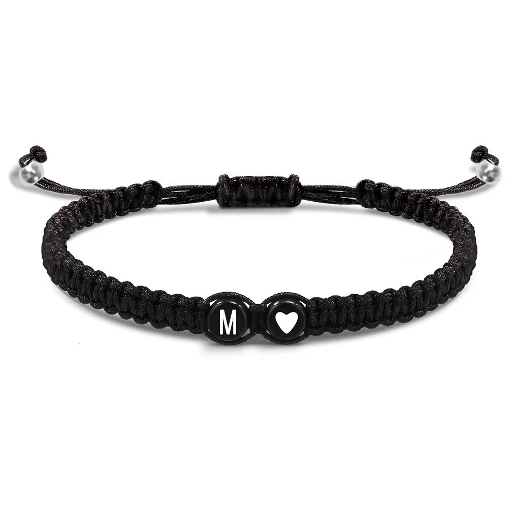 Bracelet tressé initiale m