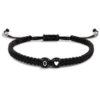 Braided initial letter bracelet