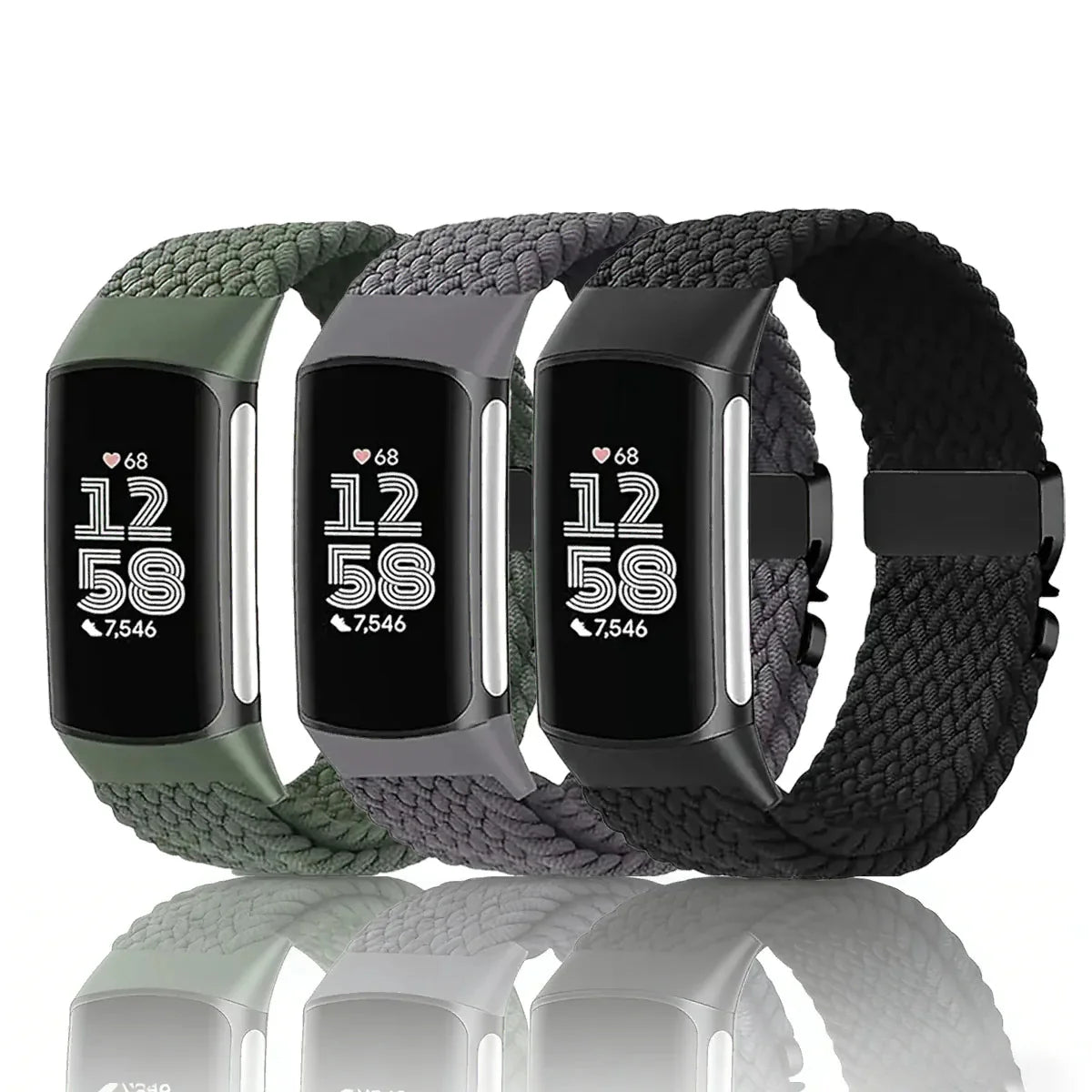 Bracelet tressé pour montre Fitbit Charge 5, Charge 6