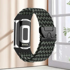 Bracelet tressé pour montre Fitbit Charge 5, Charge 6 vert armée