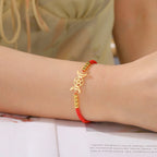 Triple Moon Braided Bracelet Witchcraft Red Wiccan Chain
