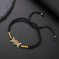 Triple Moon Braided Bracelet Witchcraft Black Wiccan Chain