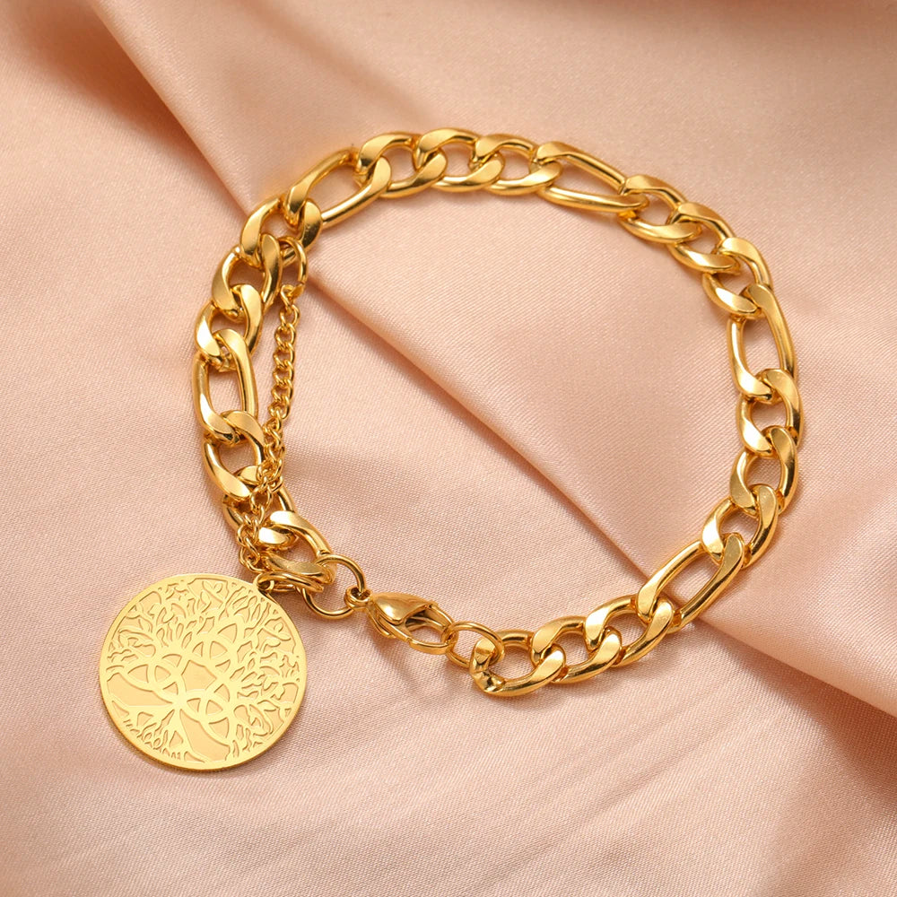 Triquetra Trinity Knot Gold Bracelet