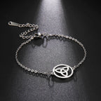 Triquetra Celtic Trinity Knot Silver Bracelet