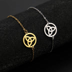 Triquetra Celtic Trinity Knot Silver Bracelet