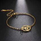 Triquetra Celtic Trinity Knot Gold Bracelet