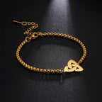 Irish Trinity Knot Triquetra Bracelet gold