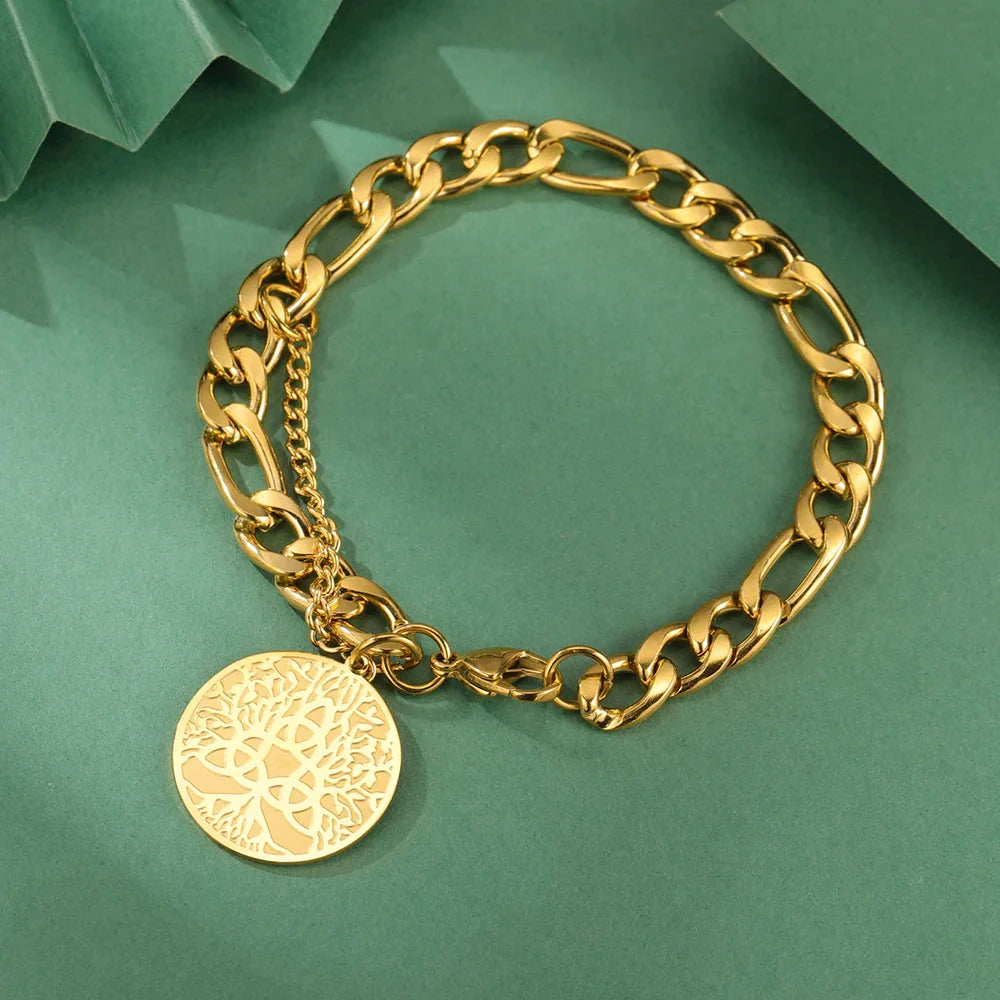 Triquetra Trinity Knot Gold Bracelet