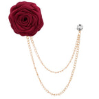 Rose Flower Lapel Pin – Elegant Suit Brooch