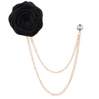 Rose Flower Lapel Pin – Elegant Suit Brooch