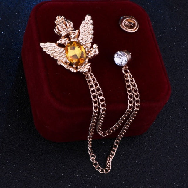 Bird Lapel Pin – Elegant Suit Brooch